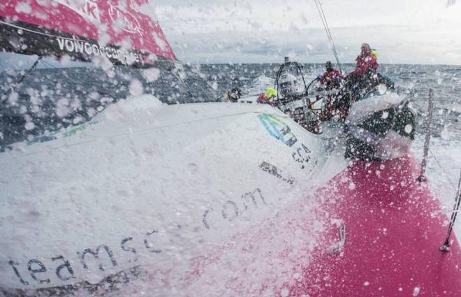 Onboard Team SCA. Day 8. Beautiful sailing conditions - Leg five to Itajai -  Volvo Ocean Race 2015 © Anna-Lena Elled/Team SCA